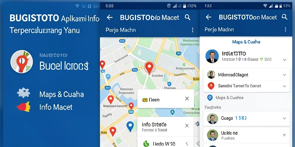Tampilan antarmuka intuitif aplikasi BUGISTOTO untuk Info Macet.