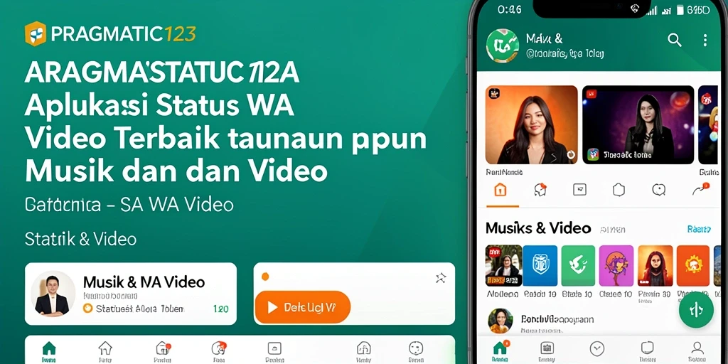 Antarmuka PRAGMATIC123 untuk membuat Status WA Video yang menarik.