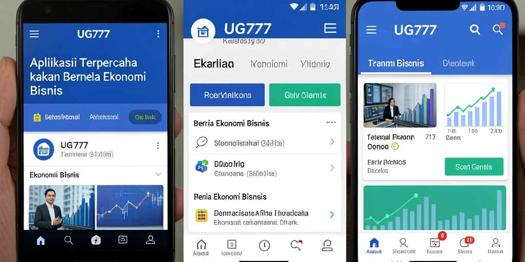 Antarmuka aplikasi UG777 memudahkan akses informasi Ekonomi Bisnis.