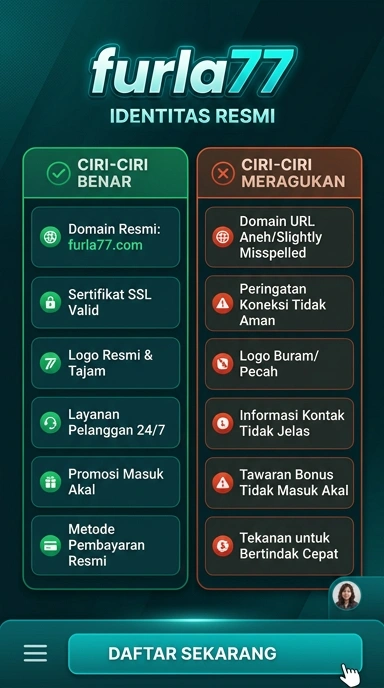 Tampilan kanal resmi furla77